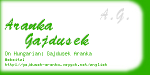 aranka gajdusek business card